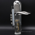 Stainless steel security Lockset with Euro Profile Cylinder and Key Mortise Lock Handle Set